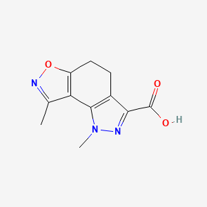 1,8-Dimethyl-4,5-dihydro-1H-isoxazolo[5,4-g]indazole-3-carboxylic acid