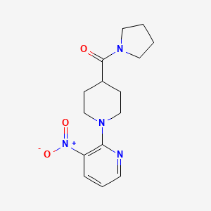 molecular formula C15H20N4O3 B1387426 3-Nitro-2-[4-(pyrrolidin-1-ylcarbonyl)piperidin-1-yl]pyridine CAS No. 1171507-60-0