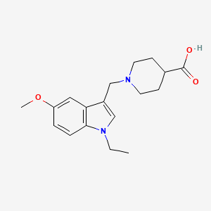 1-[(1-Ethyl-5-methoxy-1H-indol-3-yl)methyl]piperidine-4-carboxylic acid