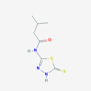 N-(5-mercapto-1,3,4-thiadiazol-2-yl)-3-methylbutanamide