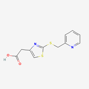 {2-[(Pyridin-2-ylmethyl)thio]-1,3-thiazol-4-yl}acetic acid