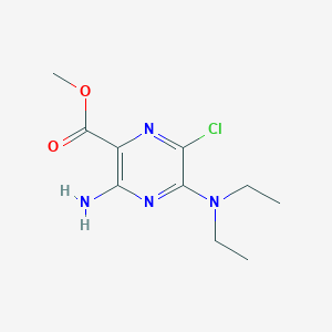 molecular formula C10H15ClN4O2 B13874453 Methyl 3-amino-6-chloro-5-(diethylamino)pyrazine-2-carboxylate 