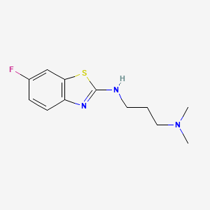 molecular formula C12H16FN3S B1387448 N'-(6-fluoro-1,3-benzothiazol-2-yl)-N,N-dimethylpropane-1,3-diamine CAS No. 1105195-09-2
