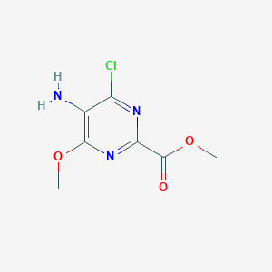 molecular formula C7H8ClN3O3 B13874534 Methyl 5-amino-4-chloro-6-methoxypyrimidine-2-carboxylate 