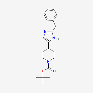 molecular formula C20H27N3O2 B13874539 tert-butyl 4-(2-benzyl-1H-imidazol-5-yl)piperidine-1-carboxylate 
