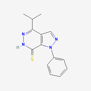 4-isopropyl-1-phenyl-1H-pyrazolo[3,4-d]pyridazine-7-thiol