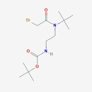 molecular formula C13H25BrN2O3 B13874541 tert-butyl N-[2-[(2-bromoacetyl)-tert-butylamino]ethyl]carbamate 