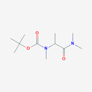 molecular formula C11H22N2O3 B13874552 tert-butyl N-[1-(dimethylamino)-1-oxopropan-2-yl]-N-methylcarbamate 
