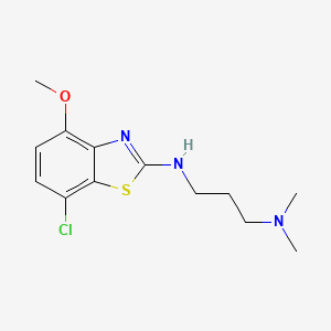 molecular formula C13H18ClN3OS B1387458 N'-(7-chloro-4-methoxy-1,3-benzothiazol-2-yl)-N,N-dimethylpropane-1,3-diamine CAS No. 1105188-94-0