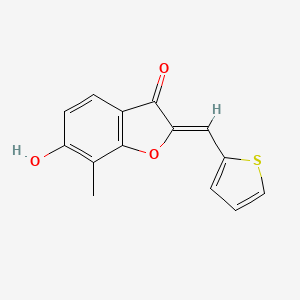 molecular formula C14H10O3S B1387461 (2Z)-6-Hydroxy-7-methyl-2-(2-thienylmethylene)-1-benzofuran-3(2H)-one CAS No. 1092298-19-5
