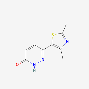molecular formula C9H9N3OS B1387465 6-(2,4-Dimethyl-1,3-thiazol-5-yl)pyridazin-3-ol CAS No. 1105195-22-9