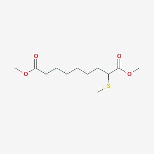 molecular formula C12H22O4S B13874694 Dimethyl 2-(methylsulfanyl)nonanedioate CAS No. 59768-17-1