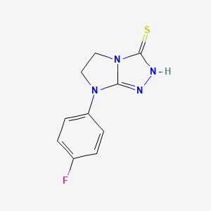 7-(4-fluorophenyl)-6,7-dihydro-5H-imidazo[2,1-c][1,2,4]triazole-3-thiol