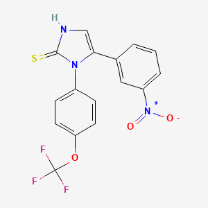 5-(3-nitrophenyl)-1-[4-(trifluoromethoxy)phenyl]-1H-imidazole-2-thiol