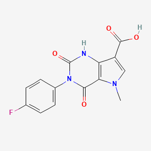 3-(4-fluorophenyl)-5-methyl-2,4-dioxo-2,3,4,5-tetrahydro-1H-pyrrolo[3,2-d]pyrimidine-7-carboxylic acid