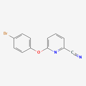 molecular formula C12H7BrN2O B13874743 2-(4-Bromophenoxy)-6-cyanopyridine 