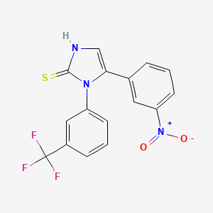 5-(3-nitrophenyl)-1-[3-(trifluoromethyl)phenyl]-1H-imidazole-2-thiol
