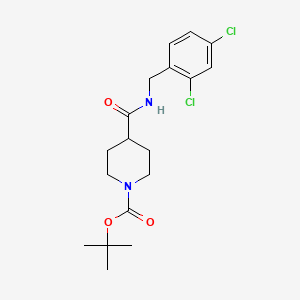 molecular formula C18H24Cl2N2O3 B13874844 tert-Butyl 4-((2,4-dichlorobenzyl)carbamoyl)piperidine-1-carboxylate 