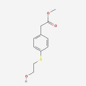 molecular formula C11H14O3S B13874905 Methyl 2-[4-(2-hydroxyethylsulfanyl)phenyl]acetate 