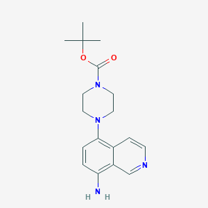 molecular formula C18H24N4O2 B1387493 tert-Butyl 4-(8-amino-5-isoquinolinyl)-1-piperazinecarboxylate CAS No. 1105191-23-8
