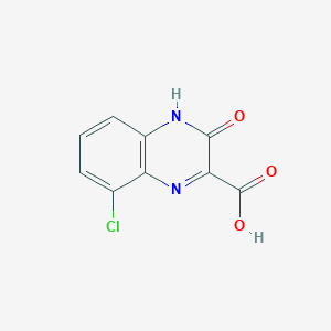 molecular formula C9H5ClN2O3 B13874959 8-chloro-3-oxo-4H-quinoxaline-2-carboxylic acid 