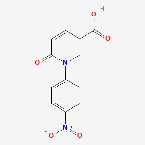 molecular formula C12H8N2O5 B1387497 1-(4-Nitrophenyl)-6-oxo-1,6-dihydropyridine-3-carboxylic acid CAS No. 1171087-88-9