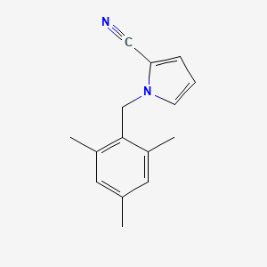 molecular formula C15H16N2 B1387501 1-(Mesitylmethyl)-1H-pyrrole-2-carbonitrile CAS No. 1172827-44-9
