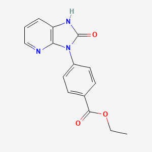 molecular formula C15H13N3O3 B13875023 ethyl 4-(2-oxo-1H-imidazo[4,5-b]pyridin-3-yl)benzoate 