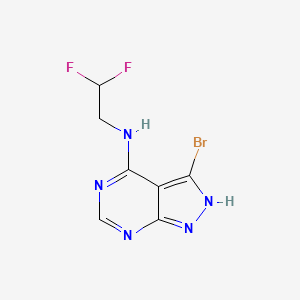 3-Bromo-N-(2,2-difluoroethyl)-1H-pyrazolo[3,4-d]pyrimidin-4-amine