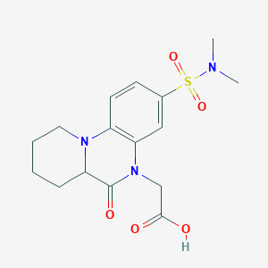 {3-[(Dimethylamino)sulfonyl]-6-oxo-6,6a,7,8,9,10-hexahydro-5H-pyrido[1,2-a]quinoxalin-5-yl}acetic acid