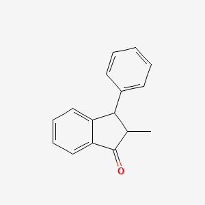 molecular formula C16H14O B13875067 2-Methyl-3-phenyl-2,3-dihydro-1H-inden-1-one CAS No. 52957-74-1