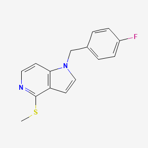 molecular formula C15H13FN2S B1387510 1-(4-Fluorobenzyl)-4-(methylthio)-1H-pyrrolo[3,2-c]pyridine CAS No. 1170431-66-9