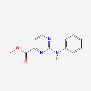 molecular formula C12H11N3O2 B13875141 Methyl 2-(phenylamino)pyrimidine-4-carboxylate 