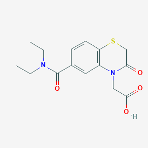 {6-[(Diethylamino)carbonyl]-3-oxo-2,3-dihydro-4H-1,4-benzothiazin-4-yl}acetic acid