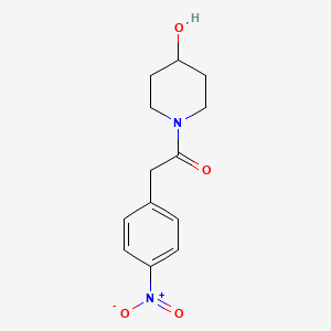 molecular formula C13H16N2O4 B13875155 1-(4-Hydroxypiperidin-1-yl)-2-(4-nitrophenyl)ethanone 