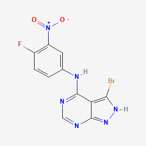 molecular formula C11H6BrFN6O2 B1387517 3-Bromo-N-(4-fluoro-3-nitrophenyl)-1H-pyrazolo[3,4-d]pyrimidin-4-amine CAS No. 1173265-26-3