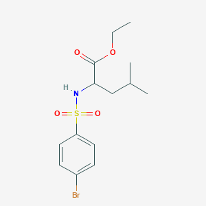 molecular formula C14H20BrNO4S B1387519 Ethyl N-[(4-bromophenyl)sulfonyl]leucinate CAS No. 1093859-06-3