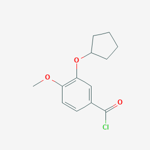 molecular formula C13H15ClO3 B138752 3-(Cyclopentyloxy)-4-methoxybenzoyl chloride CAS No. 144036-19-1