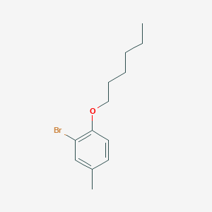 molecular formula C13H19BrO B1387532 2-Bromo-1-(hexyloxy)-4-methylbenzene CAS No. 1038734-55-2