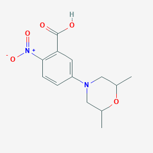 molecular formula C13H16N2O5 B1387535 5-(2,6-Dimethylmorpholin-4-yl)-2-nitrobenzoic acid CAS No. 1000018-44-9