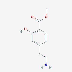 molecular formula C10H13NO3 B13875355 Methyl 4-(2-aminoethyl)-2-hydroxybenzoate 