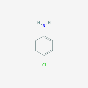 molecular formula C6H6ClN<br>ClC6H4NH2<br>C6H6ClN B138754 4-Chloroaniline CAS No. 106-47-8
