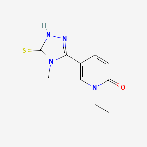 1-ethyl-5-(5-mercapto-4-methyl-4H-1,2,4-triazol-3-yl)pyridin-2(1H)-one