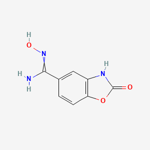 molecular formula C8H7N3O3 B13875402 N'-hydroxy-2-oxo-3H-1,3-benzoxazole-5-carboximidamide 