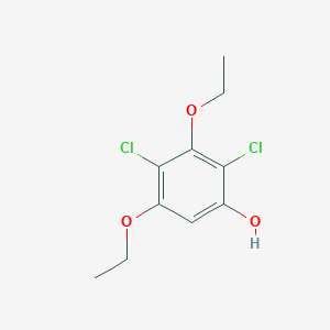 molecular formula C10H12Cl2O3 B13875424 2,4-Dichloro-3,5-diethoxyphenol 