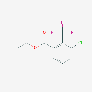 molecular formula C10H8ClF3O2 B13875428 Ethyl 3-chloro-2-(trifluoromethyl)benzoate CAS No. 1214346-04-9