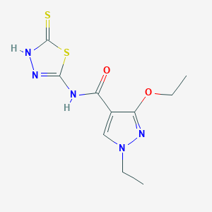 3-ethoxy-1-ethyl-N-(5-mercapto-1,3,4-thiadiazol-2-yl)-1H-pyrazole-4-carboxamide