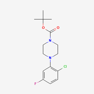 molecular formula C15H20ClFN2O2 B13875545 Tert-butyl 4-(2-chloro-5-fluorophenyl)piperazine-1-carboxylate 