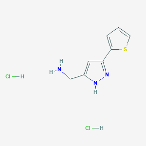 {[5-(2-thienyl)-1H-pyrazol-3-yl]methyl}amine dihydrochloride