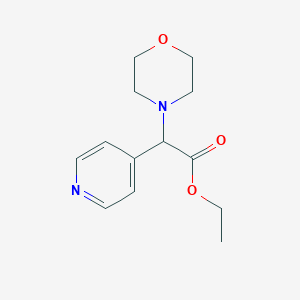 molecular formula C13H18N2O3 B13875630 Ethyl 2-morpholin-4-yl-2-pyridin-4-ylacetate 